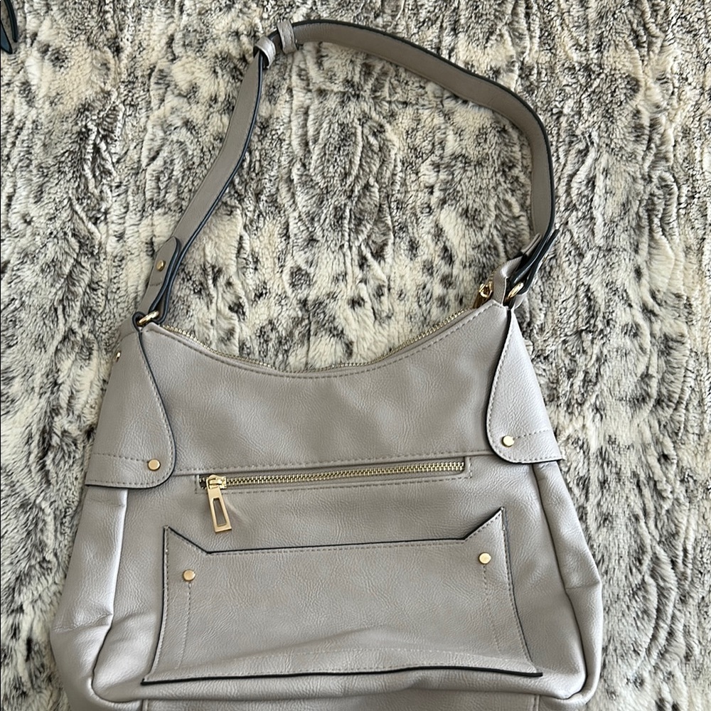 Elegant Gray Shoulder Bag